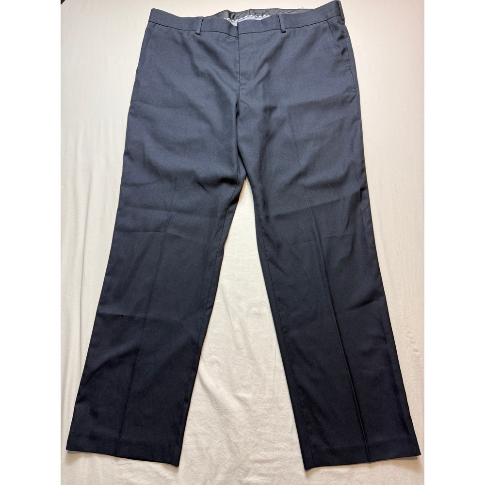 Apt 9 Dress Pants Mens 40x32 Black‎ Slim Fit Flat Front Trousers RN 37763